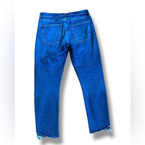 AGOLDE Toni Straight Ankle Jeans Medium Wash Distressed Size 27 Revolve - Picture 11 of 13